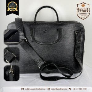 Men’s Premium Textured Cowhide Leather Business Office Bag