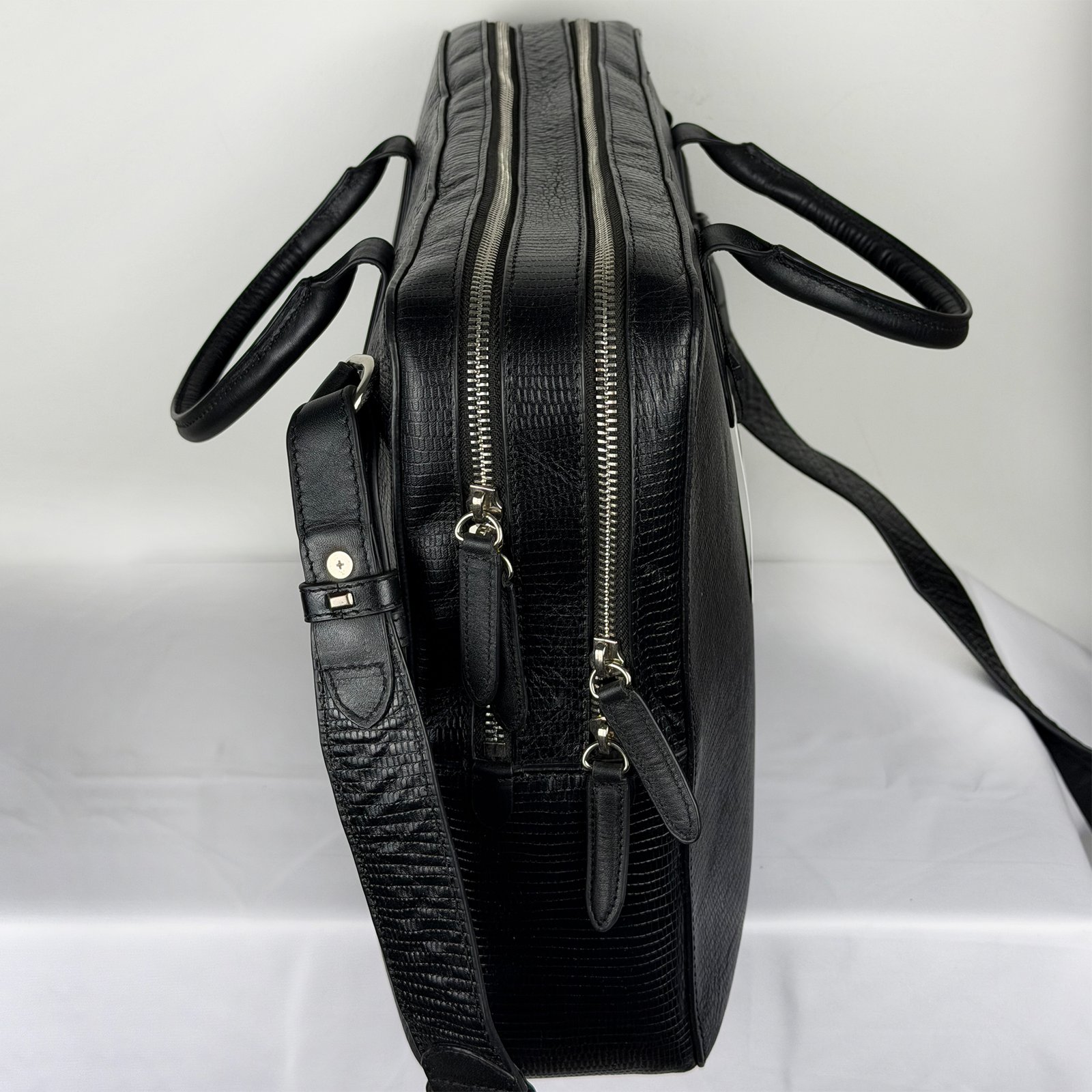 Men’s Premium Textured Cowhide Leather Business Office Bag - Image 3